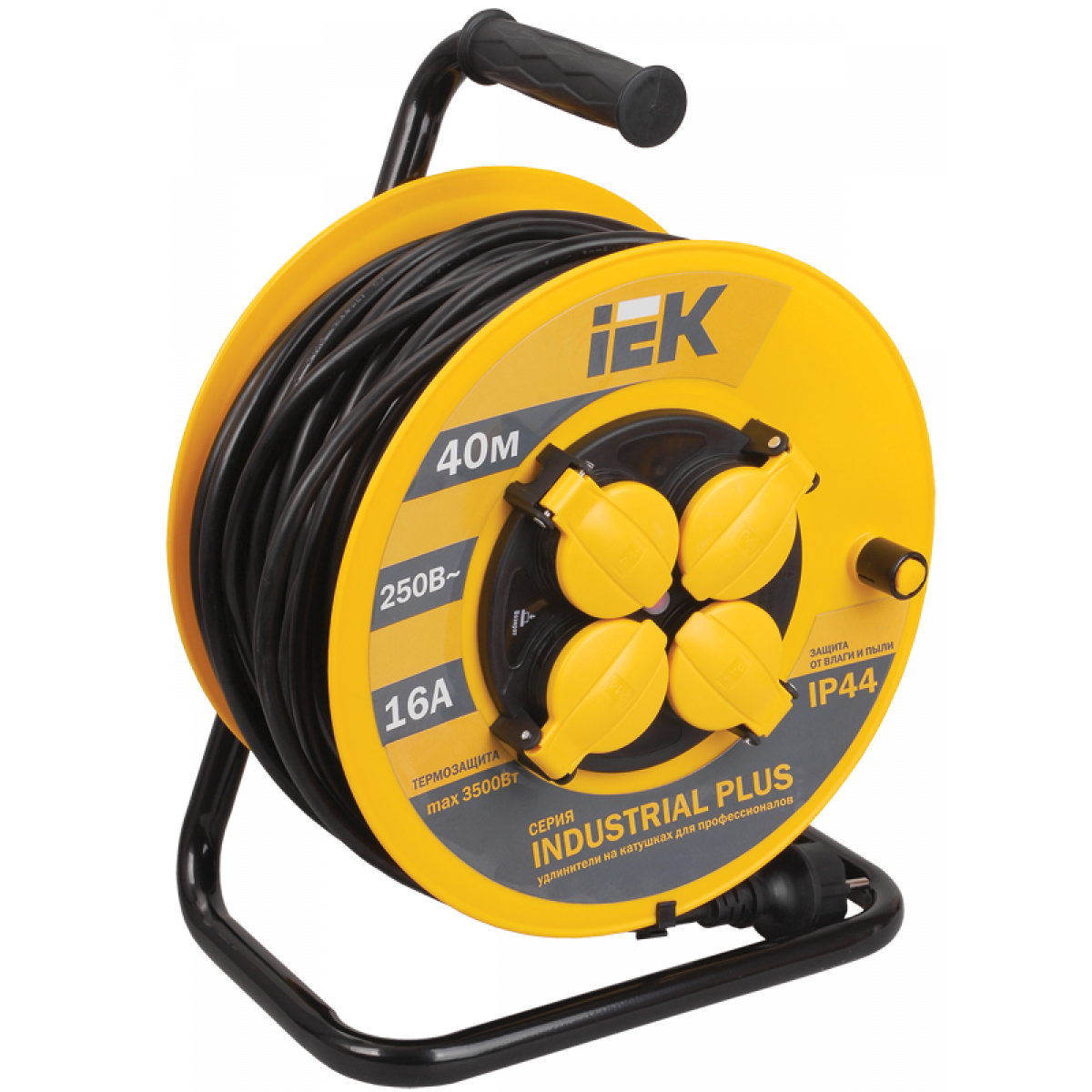 Катушка УК40 с т/з 4 места 2Р+PЕ/40м 3х1,5мм2 IP44 