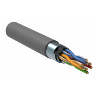 ITK Кабель зв'язку кручена пара ШПД F/UTP, кат.5E 4х2х0,48мм solid, PVC, 305м, сірий (BC1-C5E04-311) ІЕК