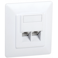 ITK Внутрішня інф. розетка RJ45, кат.5Е UTP, 2-порти (CS2-1C5EU-21) ІЕК