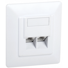 ITK Внутрішня інф. розетка RJ45, кат.5Е UTP, 2-порти (CS2-1C5EU-21) ІЕК