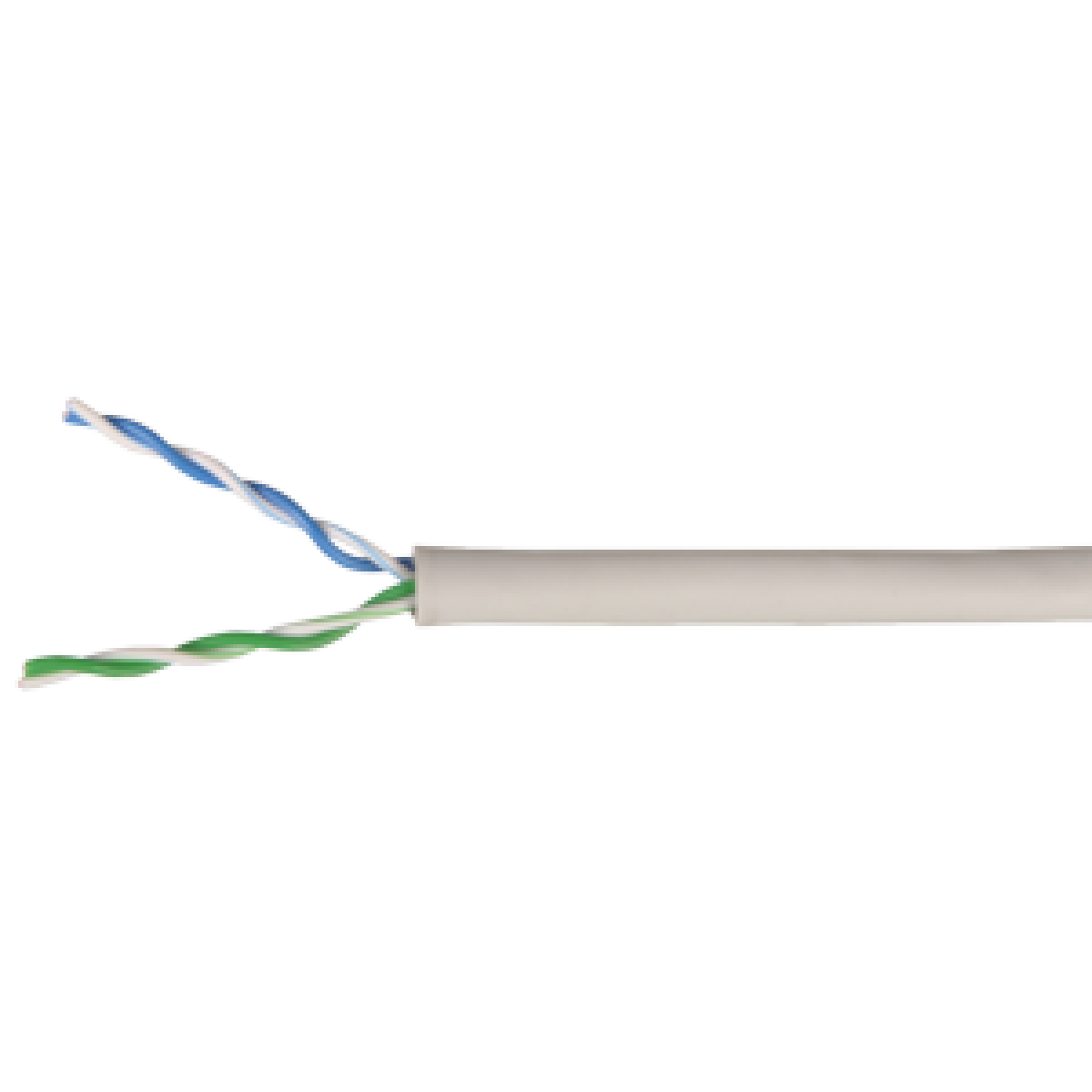 ITK Кабель зв'язку кручена пара U/UTP, кат.5E 2х2х24(0,51мм) AWG solid, PVC, 500м, сірий (LC1-C5E02-111) ІЕК