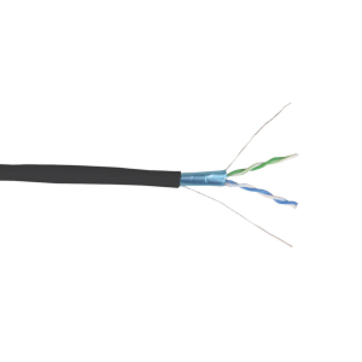 ITK Кабель зв'язку вита пара F/UTP, кат.5E 2х2х24(0,51мм) AWG solid, LDPE, 500м, чорний (LC3-C5E02-339) ІЕК