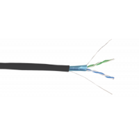 ITK Кабель зв'язку вита пара F/UTP, кат.5E 2х2х24(0,51мм) AWG solid, LDPE, 500м, чорний (LC3-C5E02-339) ІЕК