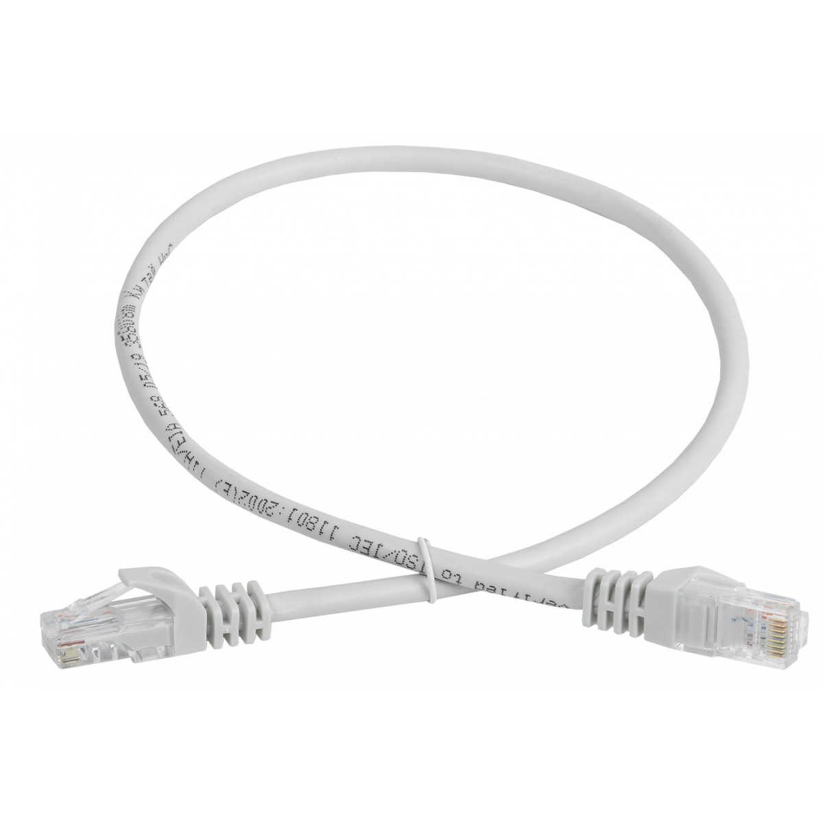 ITK Комутаційний шнур (патч-корд), кат.5Е UTP, 0,5м, сірий (PC01-C5EU-05M) ІЕК