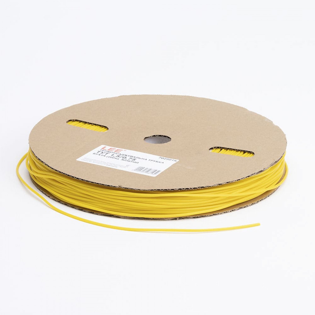 Термоусаджувальна трубка ТУТ 1,5/0,75 бухта, жовтий Lee (702501ж)