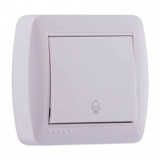 Кнопка дзвінка білий Demet Lezard