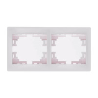 Рамка 2-а горизонтальна б/в білий Mira Lezard