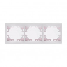 Рамка 3-а горизонтальна б/в білий Mira Lezard