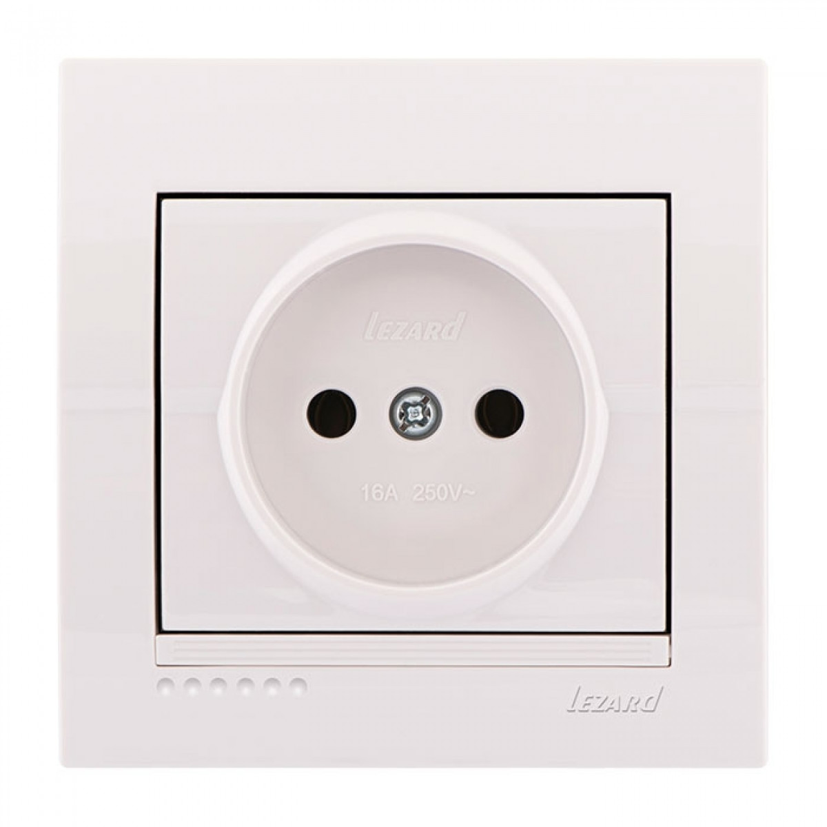 Розетка без заземлення білий Deriy Lezard