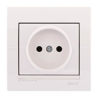 Розетка без заземлення білий Deriy Lezard