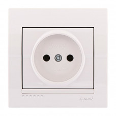 Розетка без заземлення білий Deriy Lezard