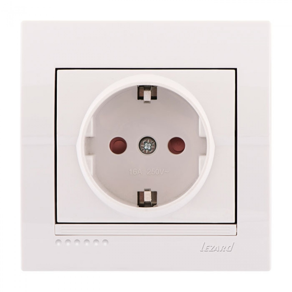 Розетка із захистом від дітей білий Deriy Lezard