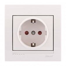 Розетка із захистом від дітей білий Deriy Lezard
