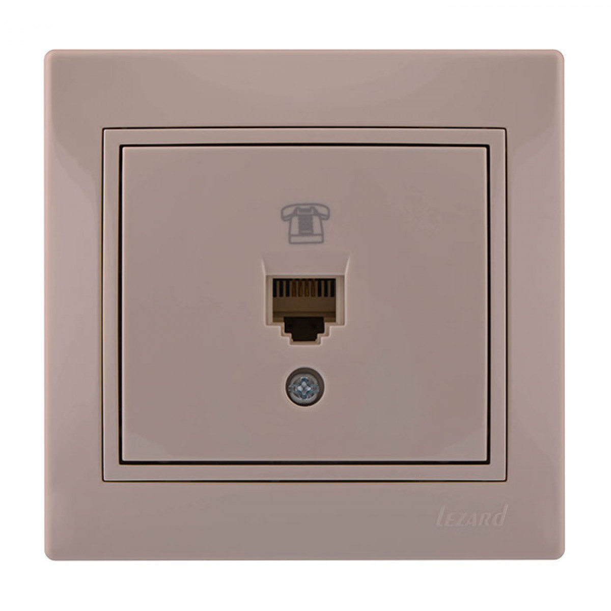 Розетка телефонна євро крем Mira Lezard