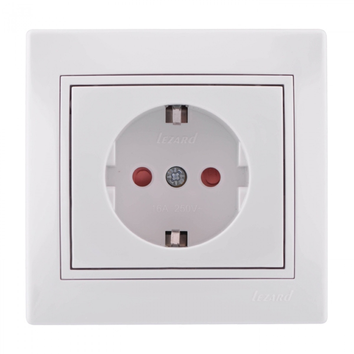 Розетка із захистом від дітей білий Mira Lezard
