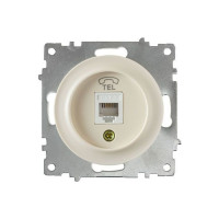 Розетка телефонна 1xRJ11, колір бежевий