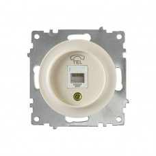 Розетка телефонна 1xRJ11, колір бежевий