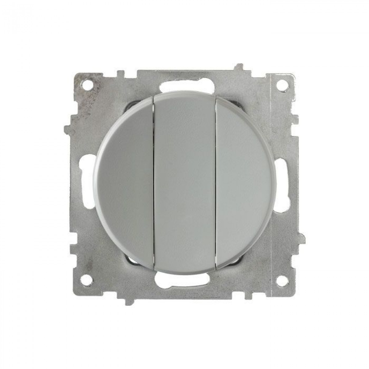 Вимикач потрійний, сірий колір