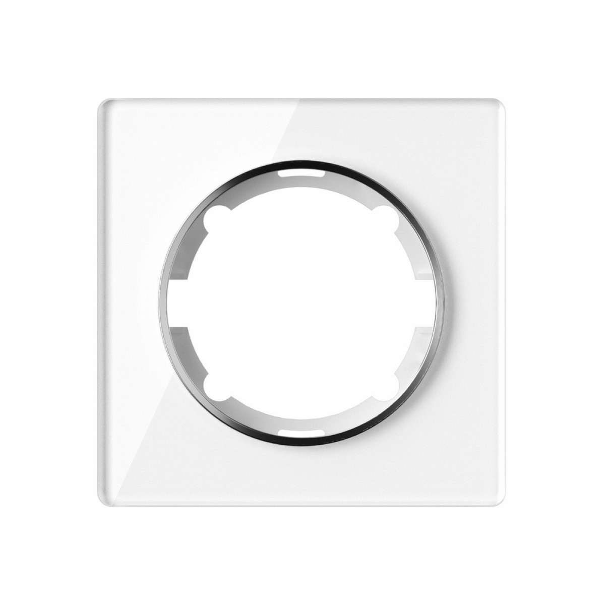 Рамка стеклянная OneKeyElectro, серия Garda, одинарная, цвет белый