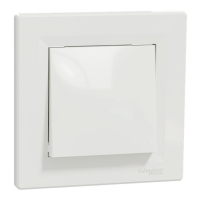 Вимикач одноклавішний самозатискний білий Asfora Schneider