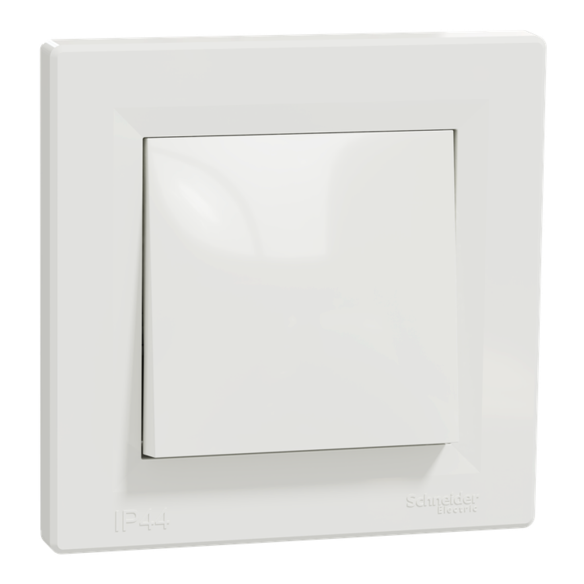 Выключатель одноклавишный самозажимной белый IP44 ASFORA Schneider