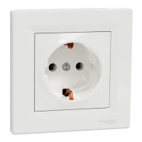 Розетка із заземленням Біла Asfora Schneider