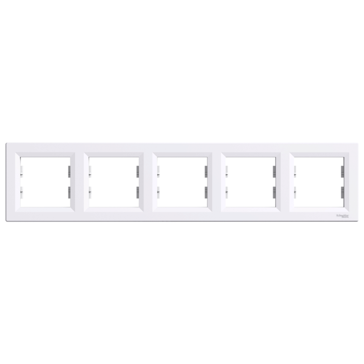 Рамка п'ятірна горизонтальна біла ASFORA Schneider