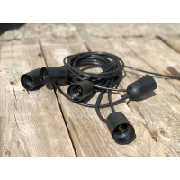 Гирлянда черная 10м / 10 патронов (без ламп)