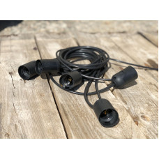 Гірлянда чорна 10м/10 патронів (без ламп)