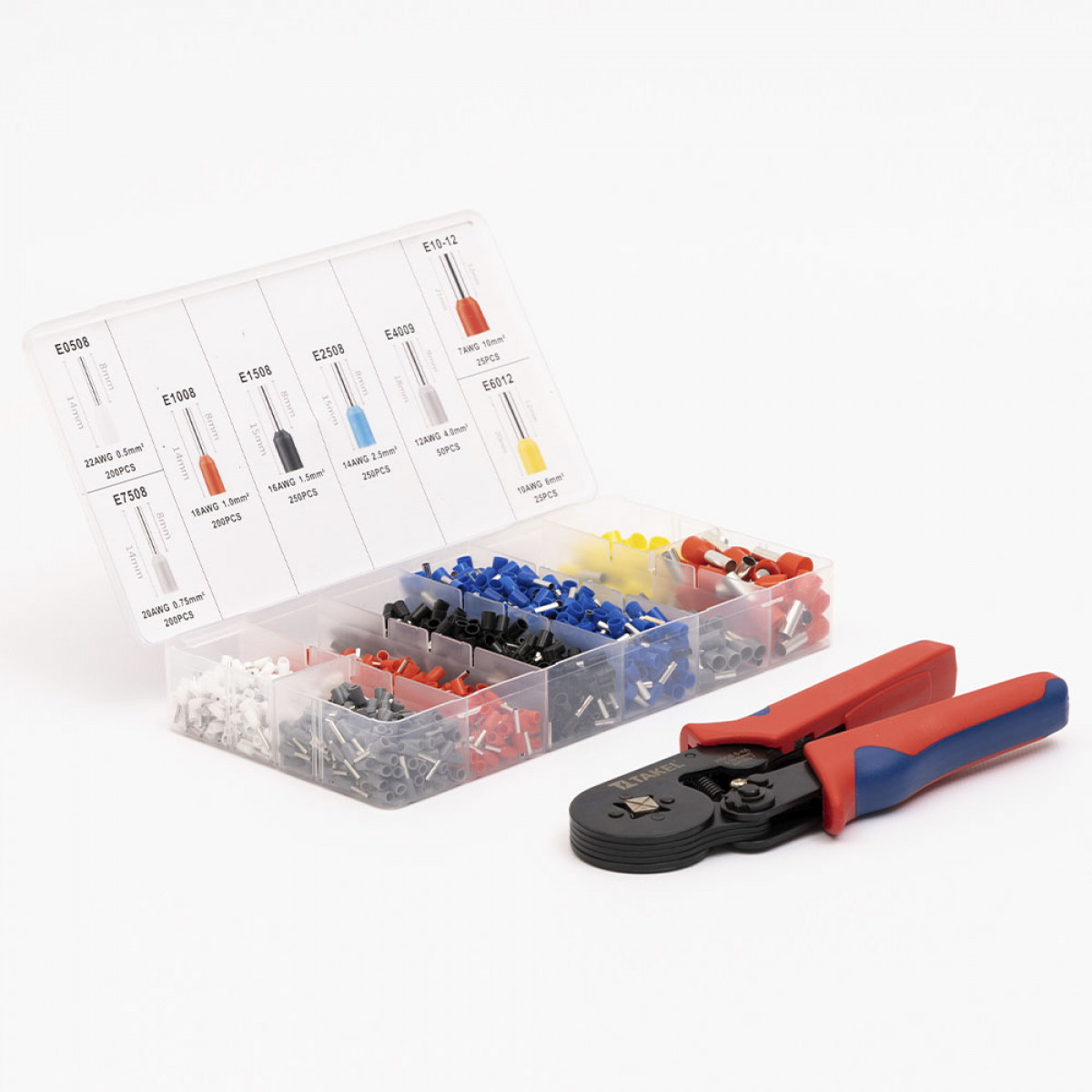 Набор наконечников №4 (8 размеров E, 1200шт, HSC8 6-4) Takel (500978)