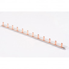 Шина з'єднувальна мідна штирьова PIN 1P/63A/12P (12 полюсів)