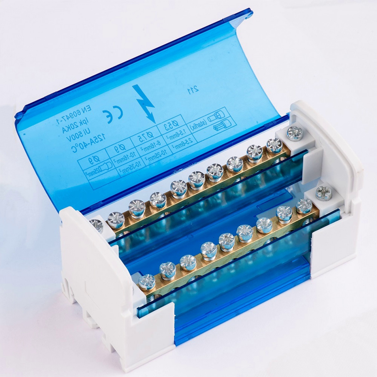 Кросс-модуль 2*11 "ноль" (шина нулевая в корпусе с синей крышкой) Takel (502971)