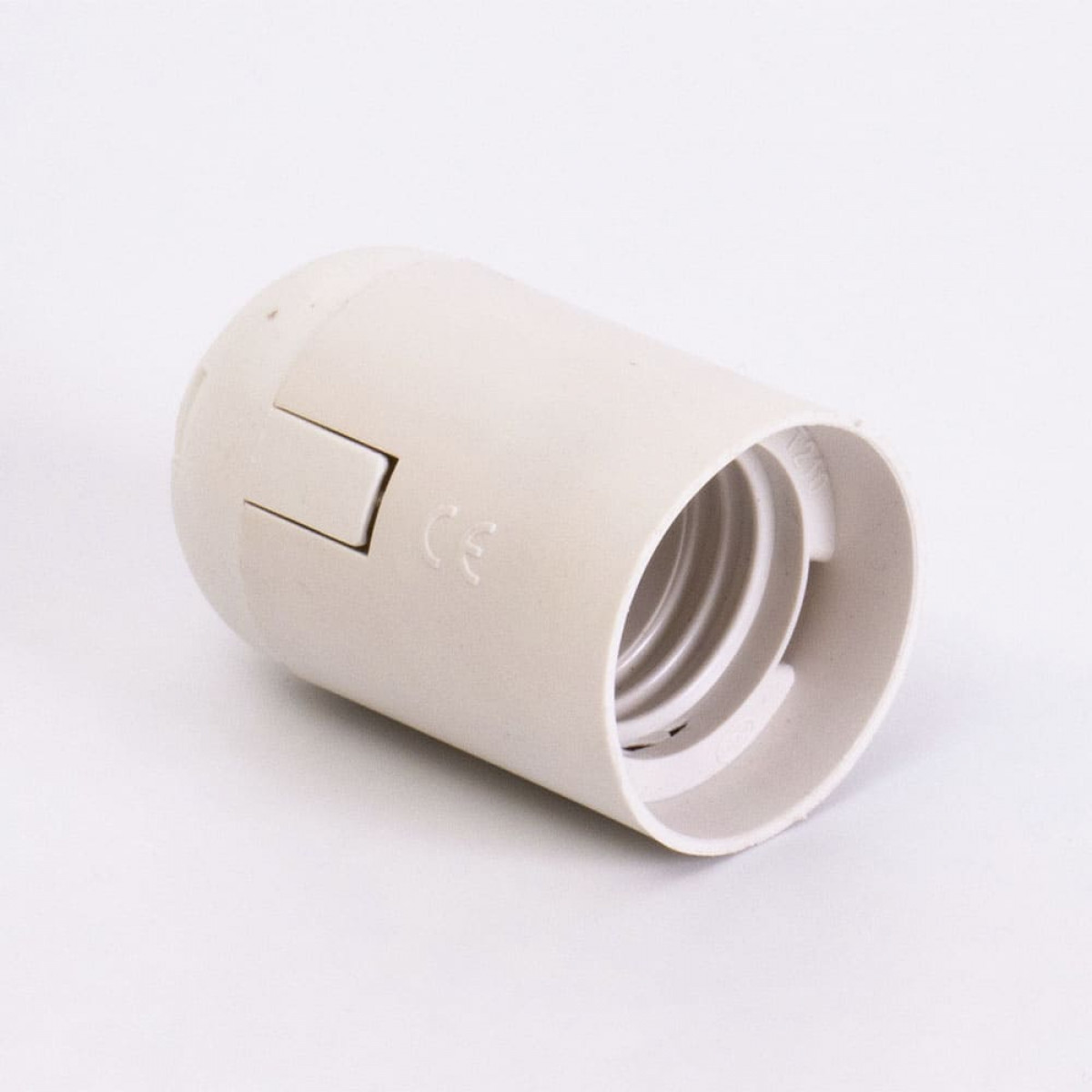 Патрон пластиковий Е27 підвісний, білий Takel (503718)