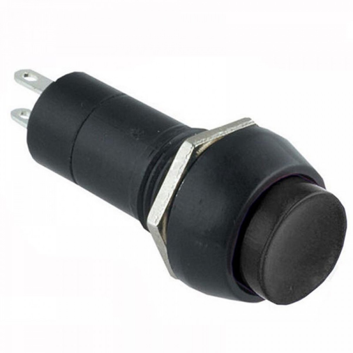 Кнопка натискна КН-11В без фіксації, чорний Takel (505561ч)