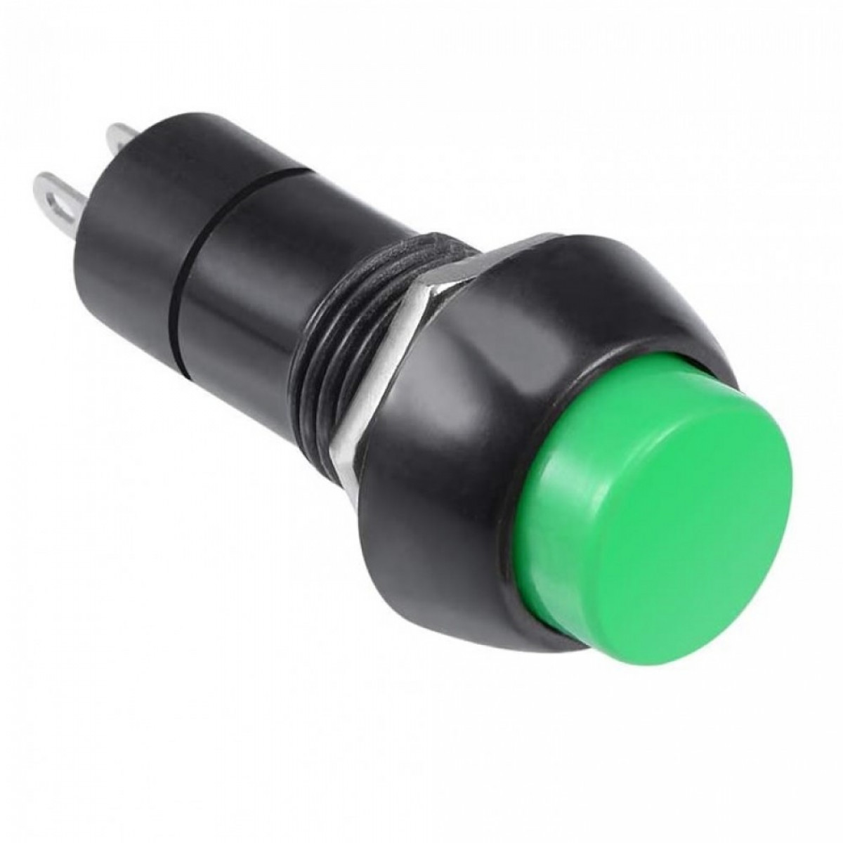 Кнопка натискна КН-11В без фіксації, зелений Takel (505561з)