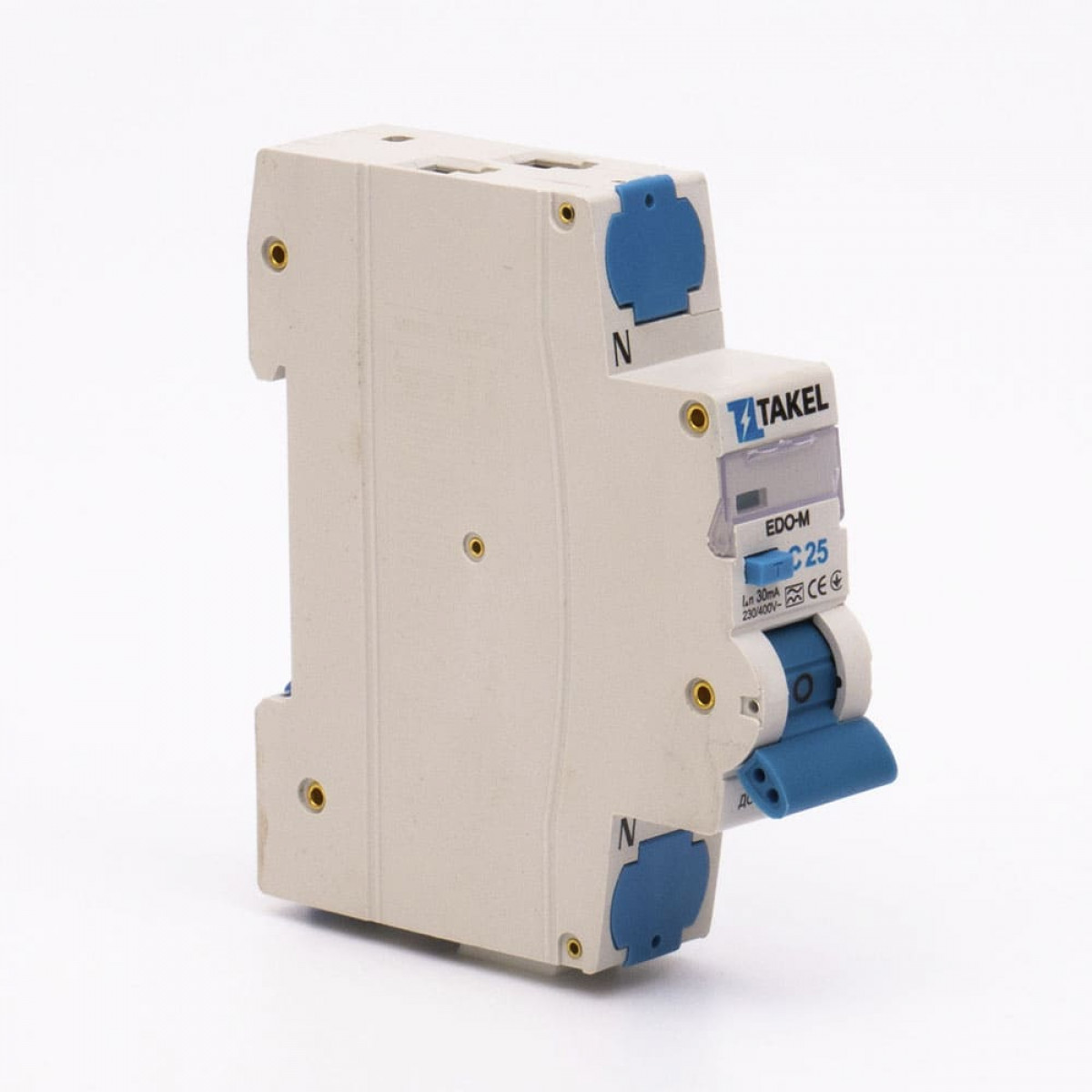 Вимикач автоматичний диференційний EDO-M-С 1P+N 30мА 25А тип А Takel (506485)