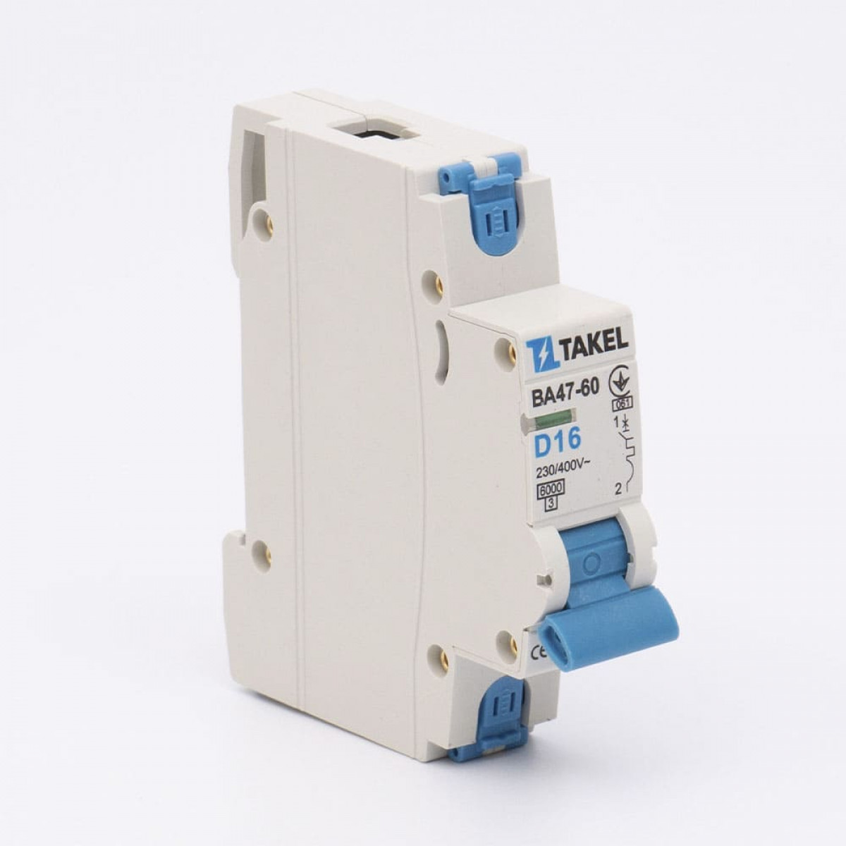 Автоматичний вимикач ВА47-60-D 1Р 6кА 16А Takel (506707)