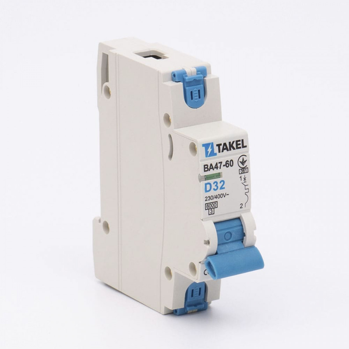 Автоматичний вимикач ВА47-60-D 1Р 6кА 32А Takel (506710)