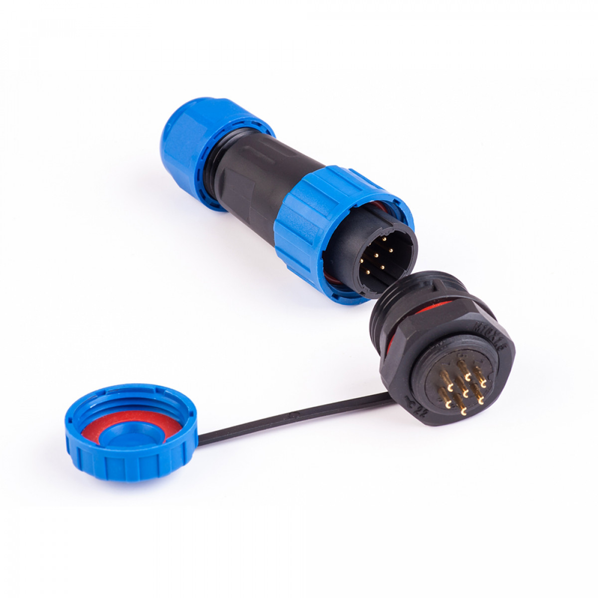 Коннекторы влагозащищенные быстро SP-16 7pin (герметичные разъемы) Takel (507055)
