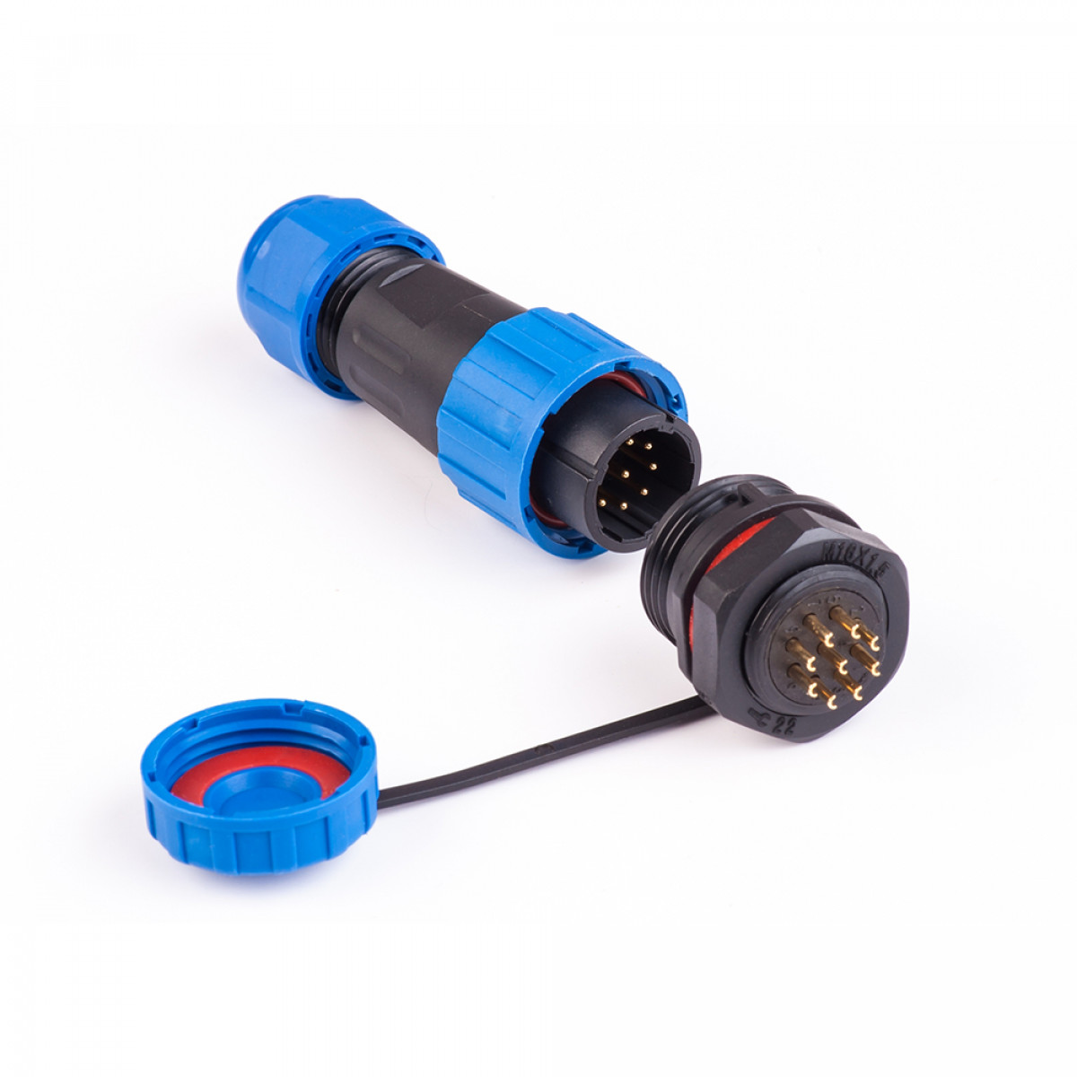 Коннекторы влагозащищенные быстро SP-16 9pin (герметичные разъемы) Takel (507057)