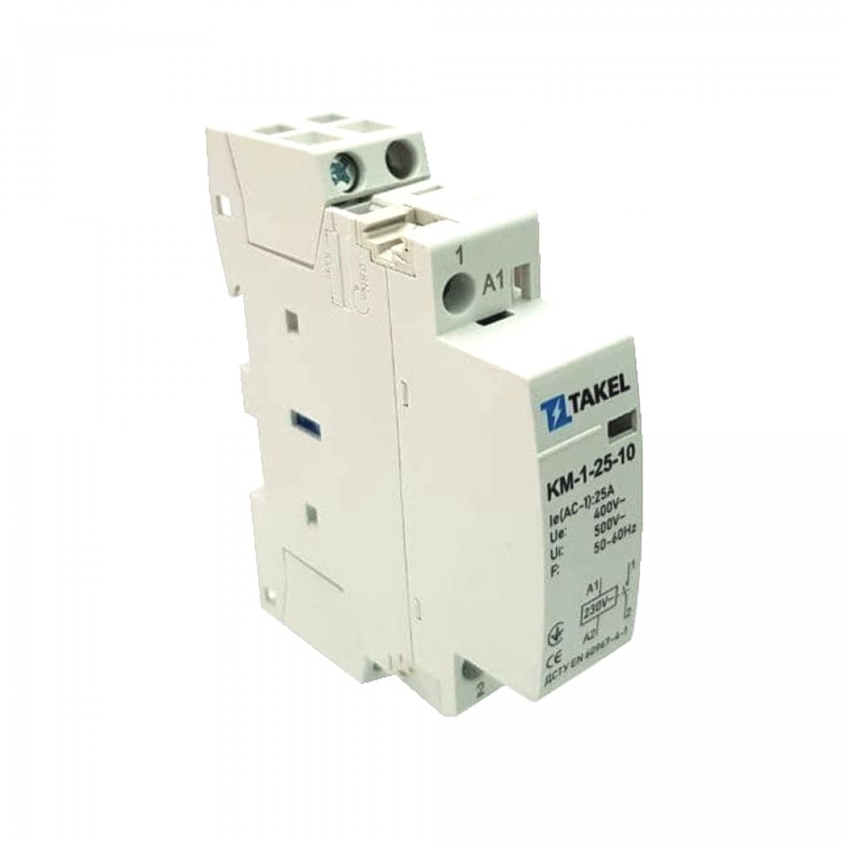 Контактор модульный КМ-1-25-10 25А 1НО Takel (507302)
