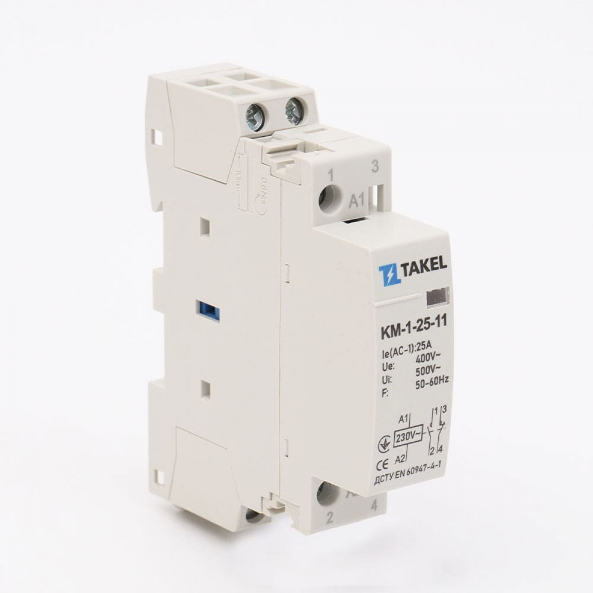 Контактор модульный КМ-1-25-11 25А 1НО+1НЗ Takel (507306)