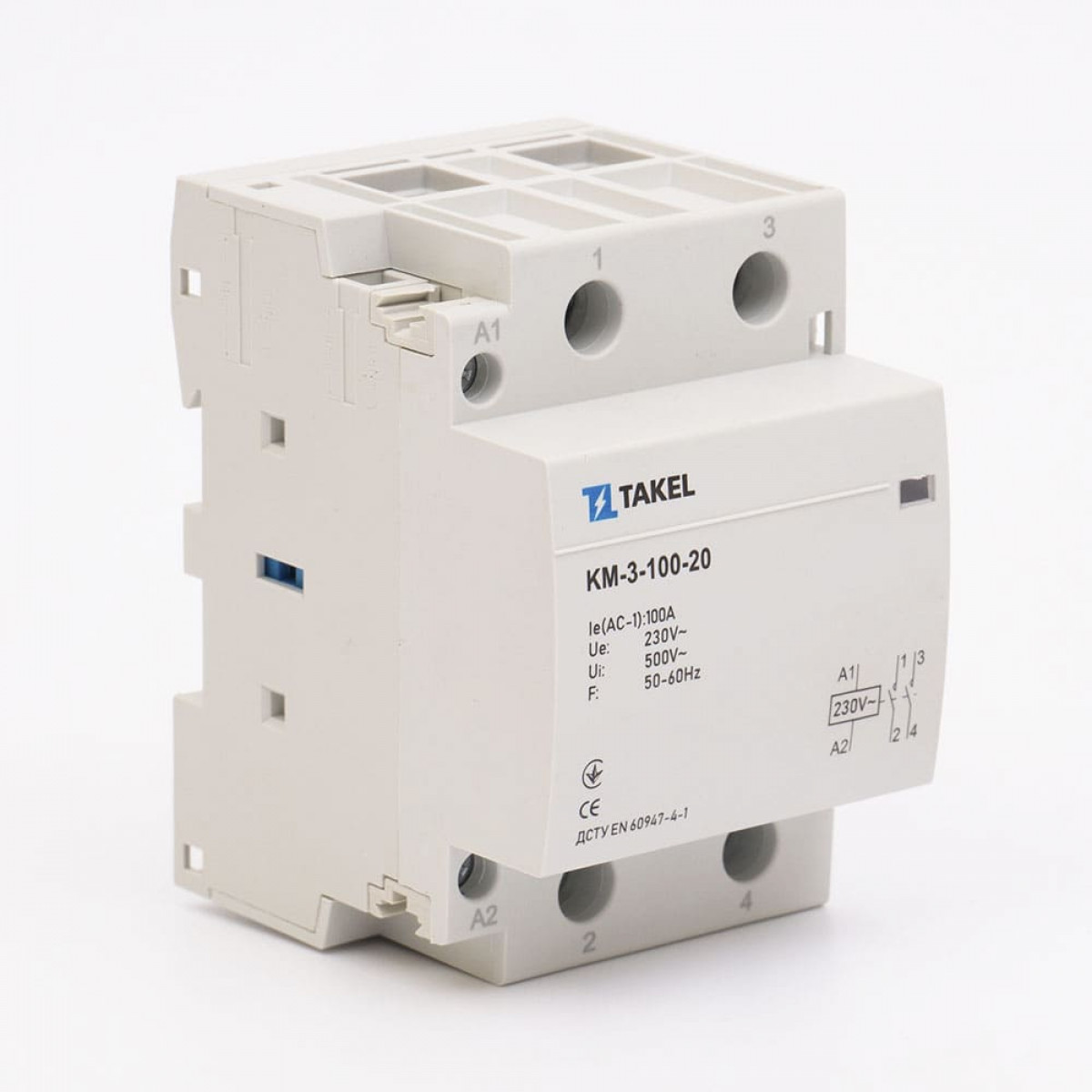 Контактор модульный КМ-3-100-20 100А 2NO Takel (507340)