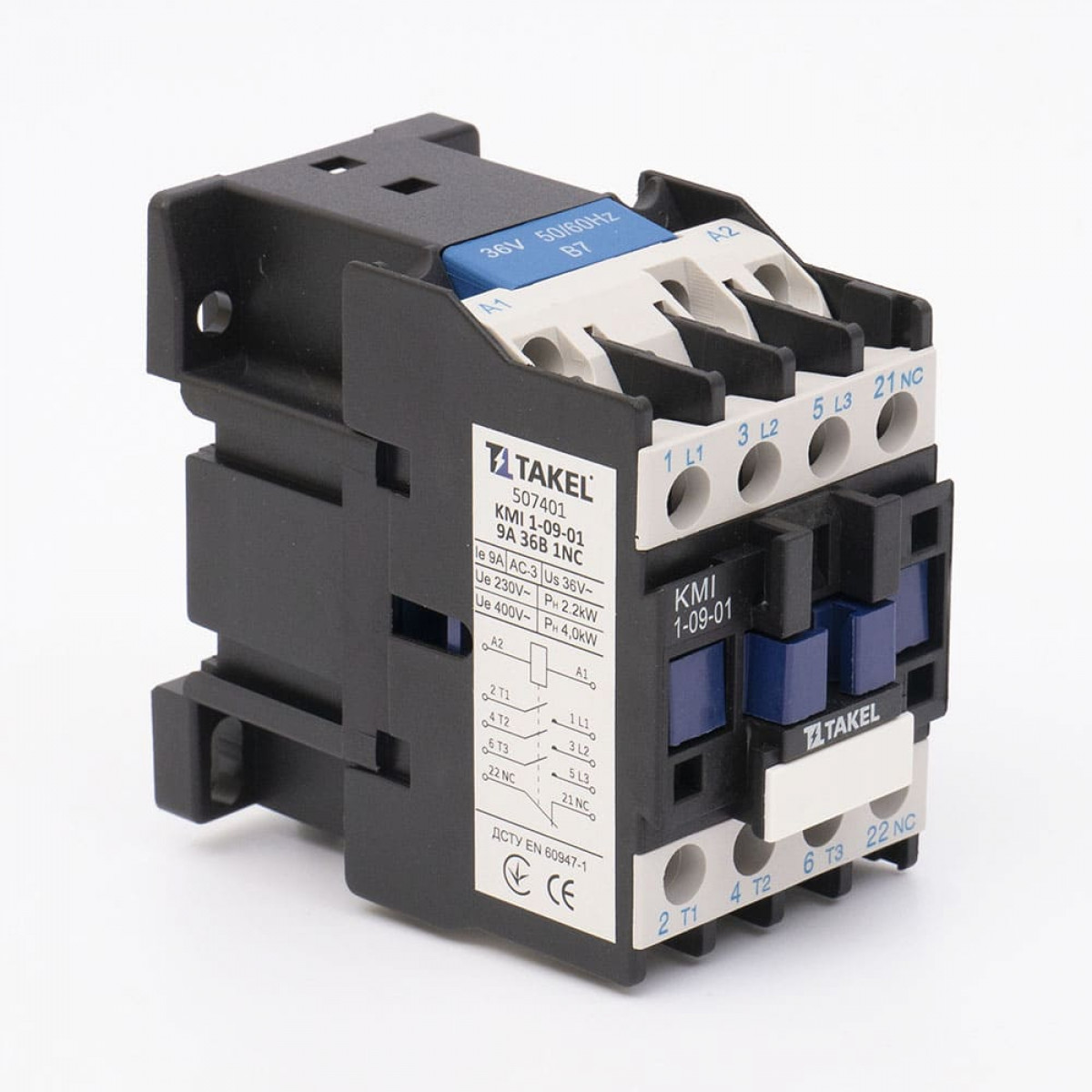 Контактор малогабаритний КМІ 1-09-01 9А 36В 1NC Takel (507401)