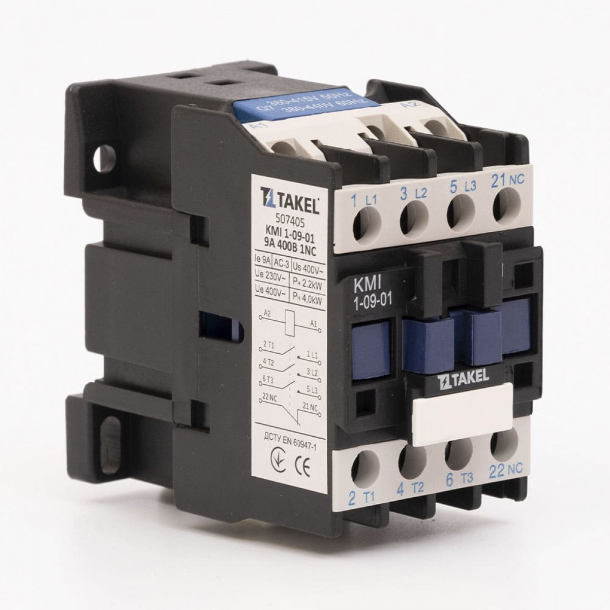Контактор малогабаритний КМІ 1-09-01 9А 400В 1NC Takel (507405)