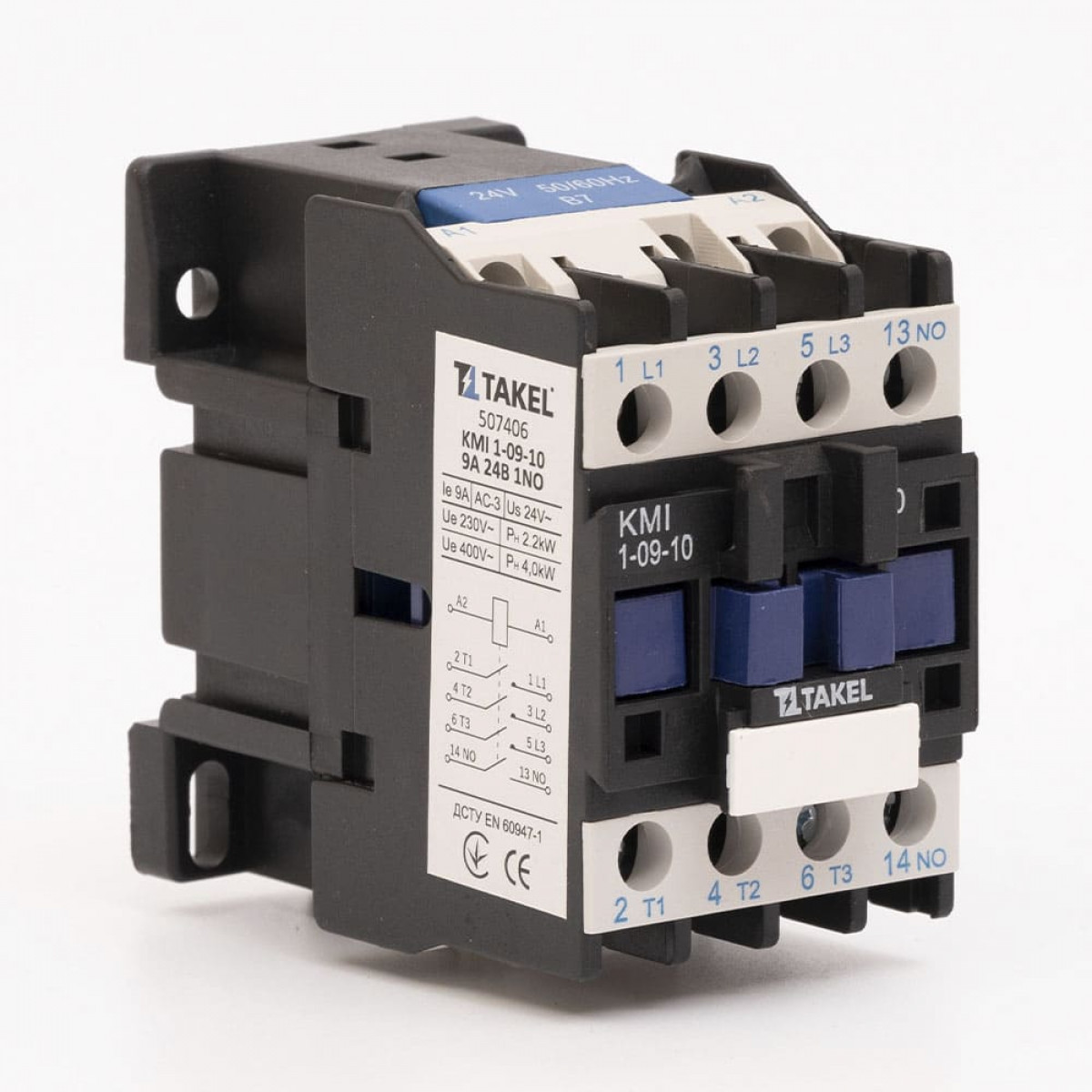 Контактор малогабаритний КМІ 1-09-10 9А 24В 1NO Takel (507406)