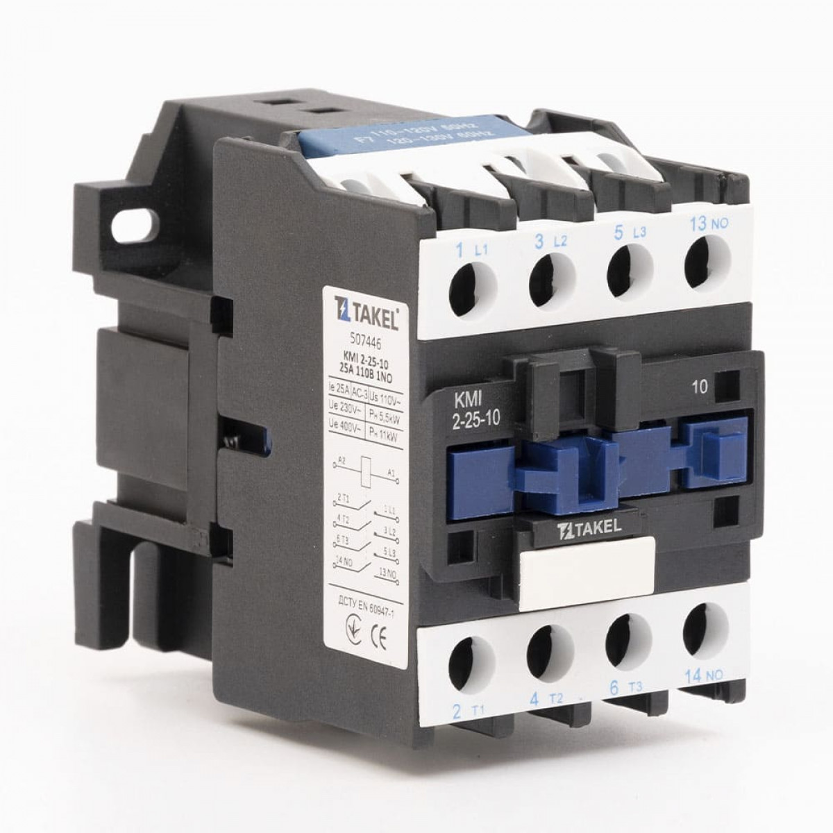 Контактор малогабаритный КМИ 2-25-10 25А 110В 1NO Takel (507446)