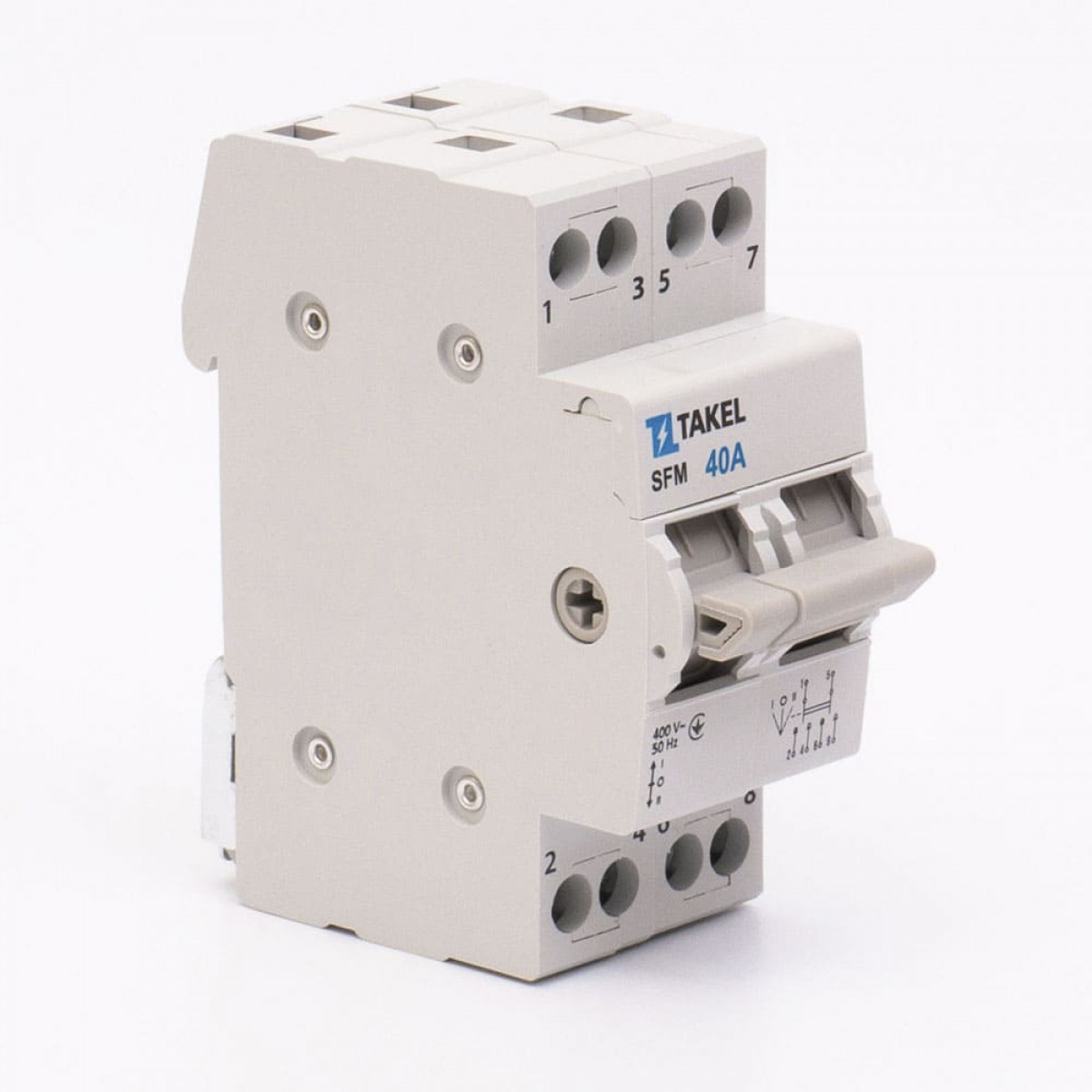 Переключатель нагрузки трехпозиционный SFM 2P 40A Takel (507813)