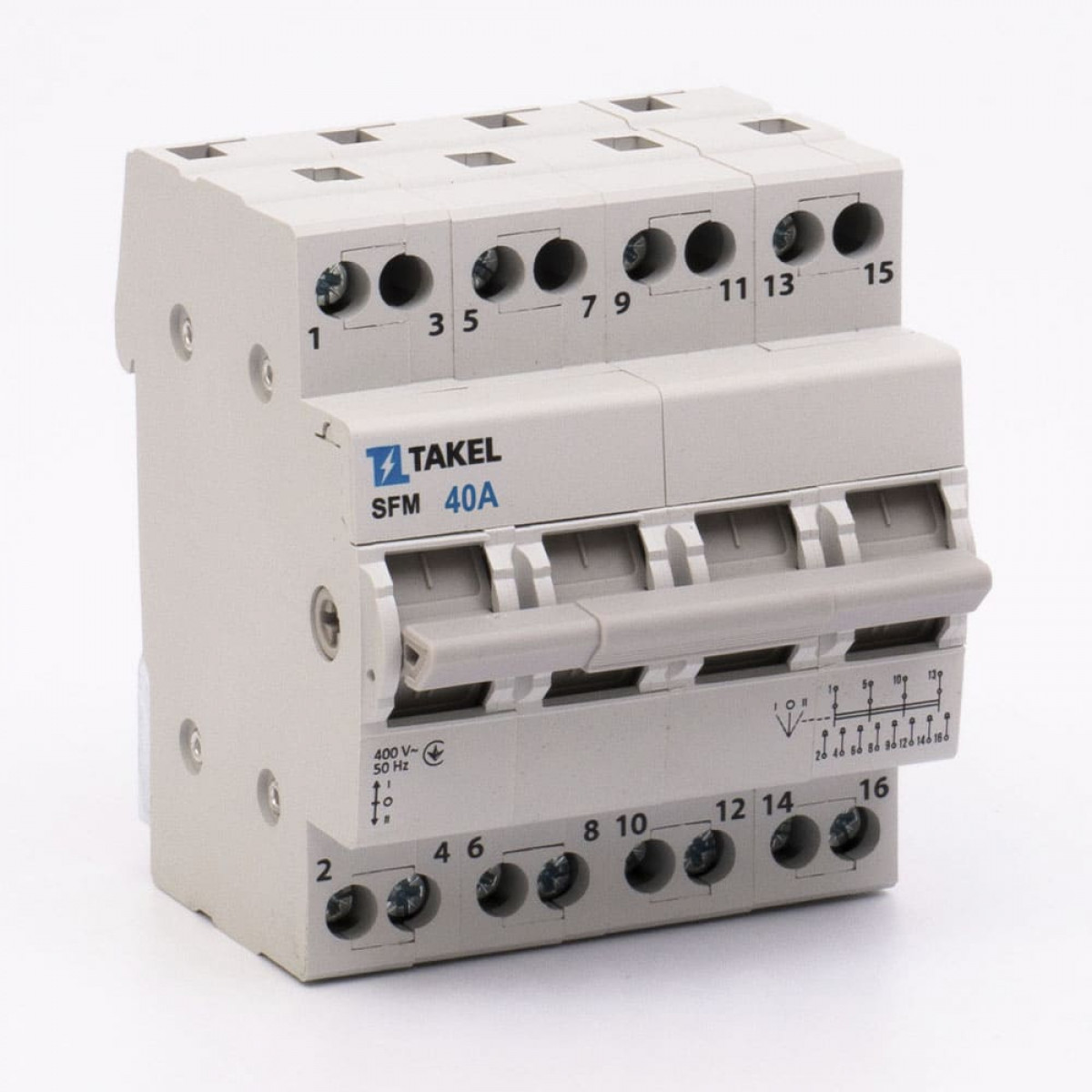 Переключатель нагрузки трехпозиционный SFM 4P 40A Takel (507833)
