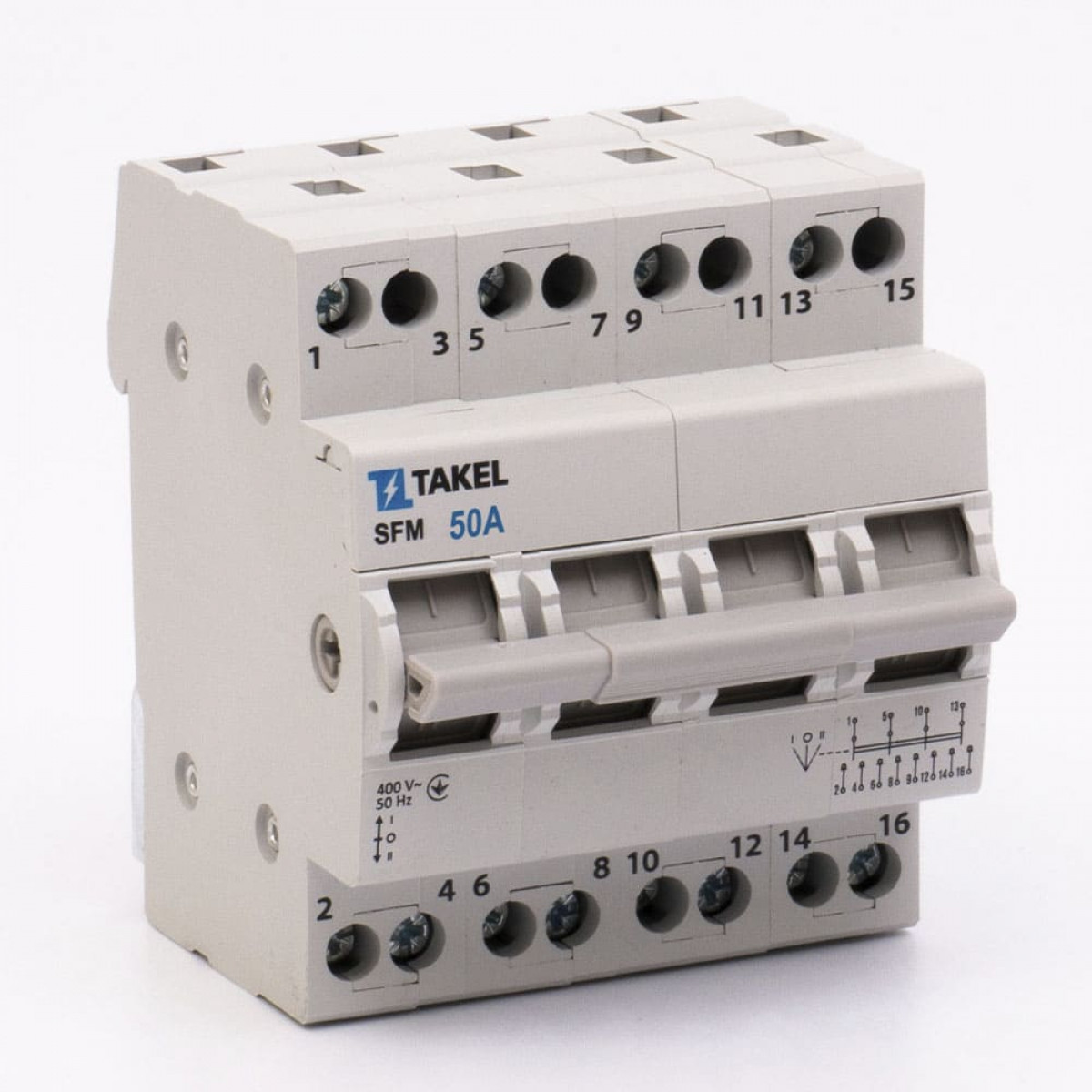 Перемикач навантаження трипозиційний SFM 4P 50A Takel (507834)